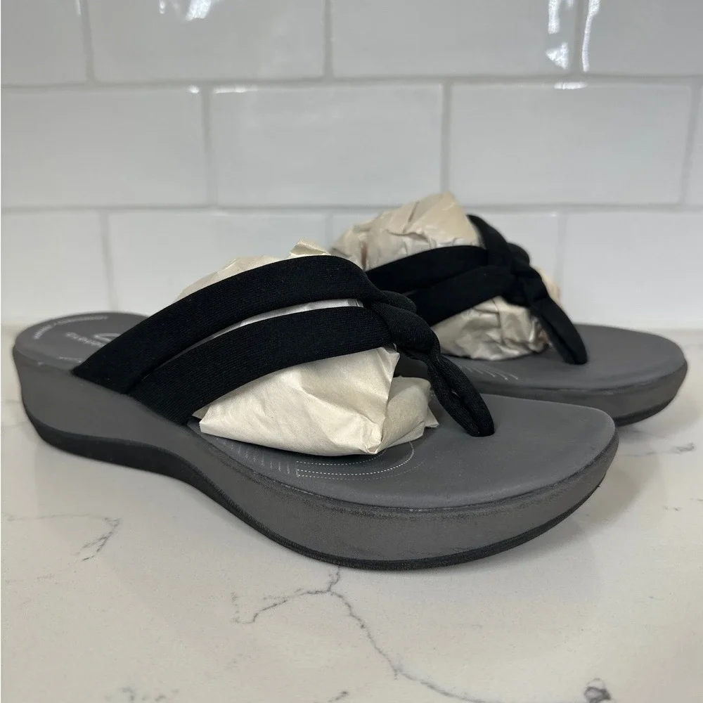 Clarks Sandals Womens 39 Size 8 CloudSteppers Arla Kaylie Wedge Heeled Sandals